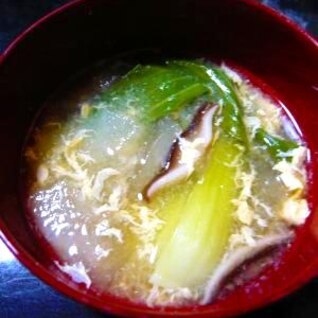 とろっと☆冬瓜☆チンゲン菜の卵スープ